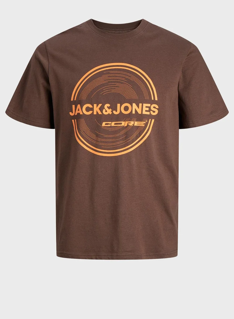 JACK & JONES Logo Print Crew Neck T-Shirt