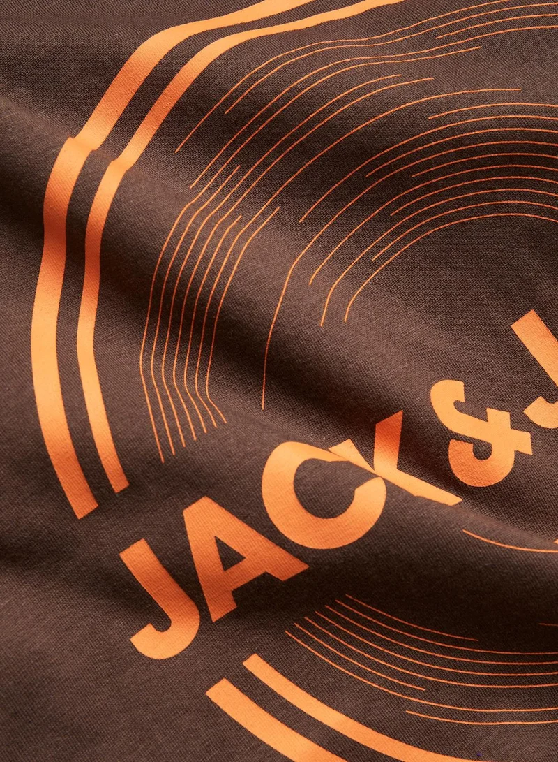 JACK & JONES Logo Print Crew Neck T-Shirt