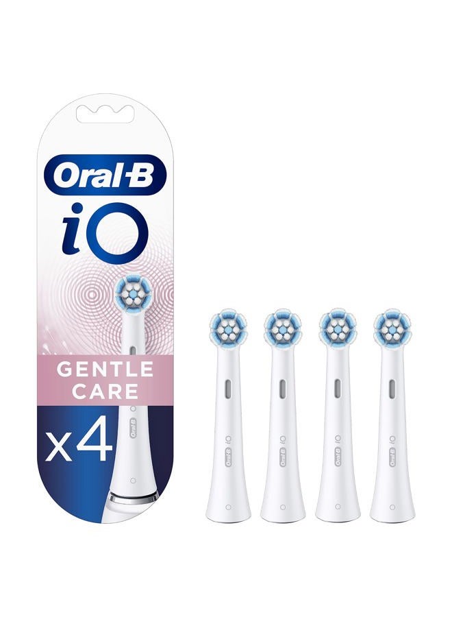 Oral-B iO Gentle Care Replacement Brush Heads for Electric Toothbrush for Gentle Cleaning on Sensitive Areas and Healthier Gums, White