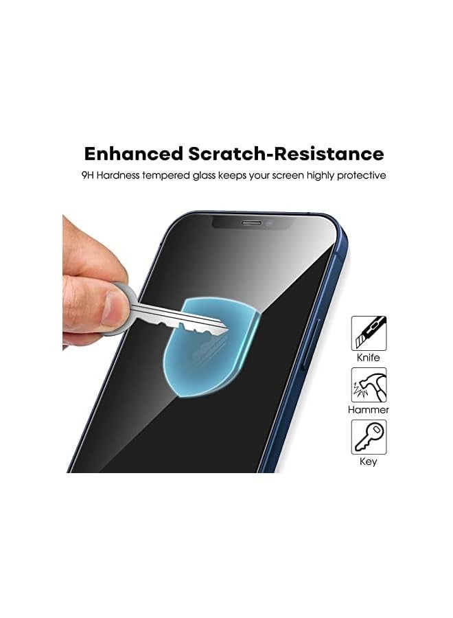 جي تيك واقي شاشة بتغطية كاملة من JETech لهاتف iPhone 12/12 Pro مقاس 6.1 بوصة، طبقة من الزجاج المقسى مع أداة تثبيت سهلة، صديق للحافظة، شفاف عالي الدقة، 3 عبوات - Image 5