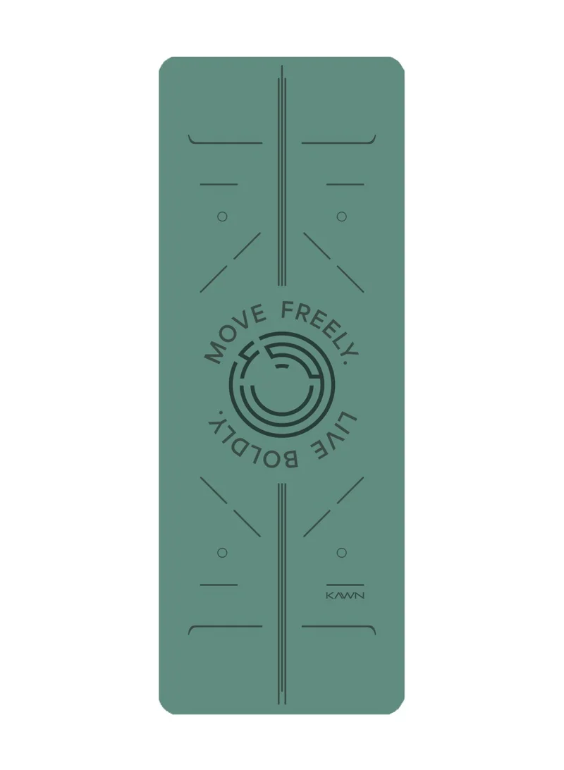 KAWN.YOGA Light Green Mat. Non-Slip. Strap Included. High Performance Material Exercise Mat Ideal For Hiit, Plates, Yoga And Other Workouts