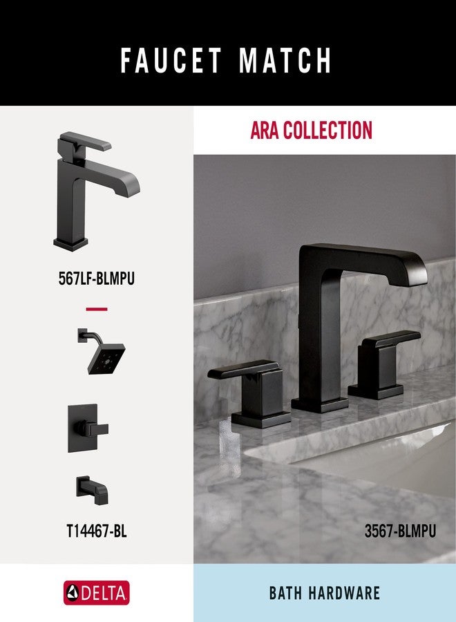 Delta Ara (1-Pack) Towel Hooks Matte Black Single Bathroom Hooks Wall Mounted for Robes & Towels Hand Towel Hook Holder Kitchen, Bathroom Accessories 77535-BL - Image 5