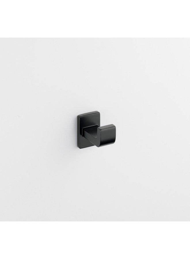 Delta Ara (1-Pack) Towel Hooks Matte Black Single Bathroom Hooks Wall Mounted for Robes & Towels Hand Towel Hook Holder Kitchen, Bathroom Accessories 77535-BL - Image 2