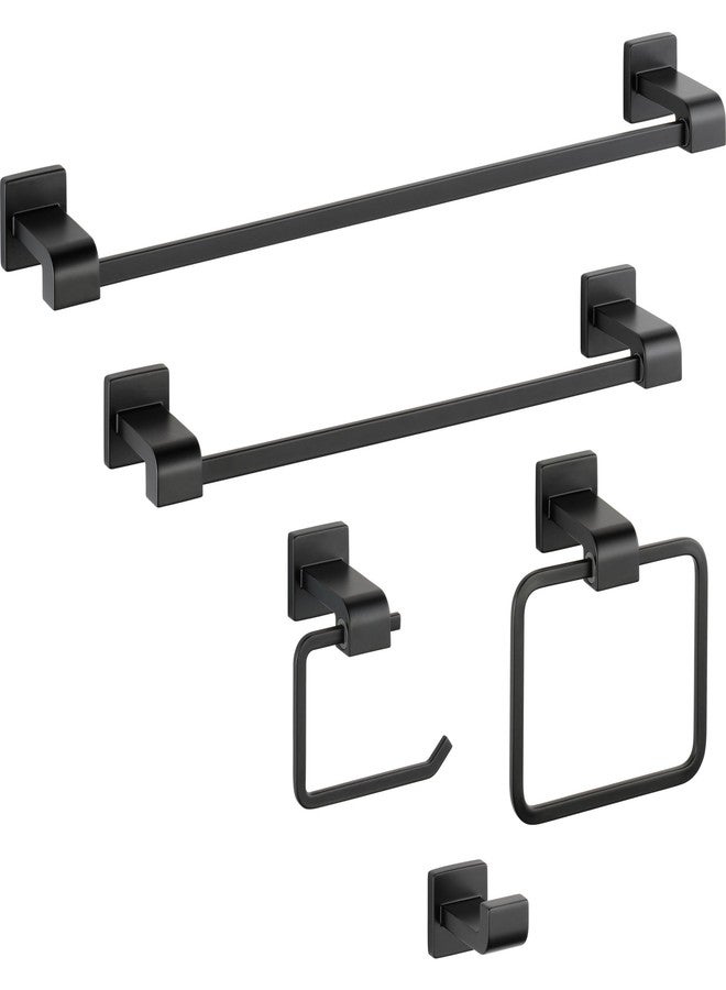 Delta Ara (1-Pack) Towel Hooks Matte Black Single Bathroom Hooks Wall Mounted for Robes & Towels Hand Towel Hook Holder Kitchen, Bathroom Accessories 77535-BL - Image 3