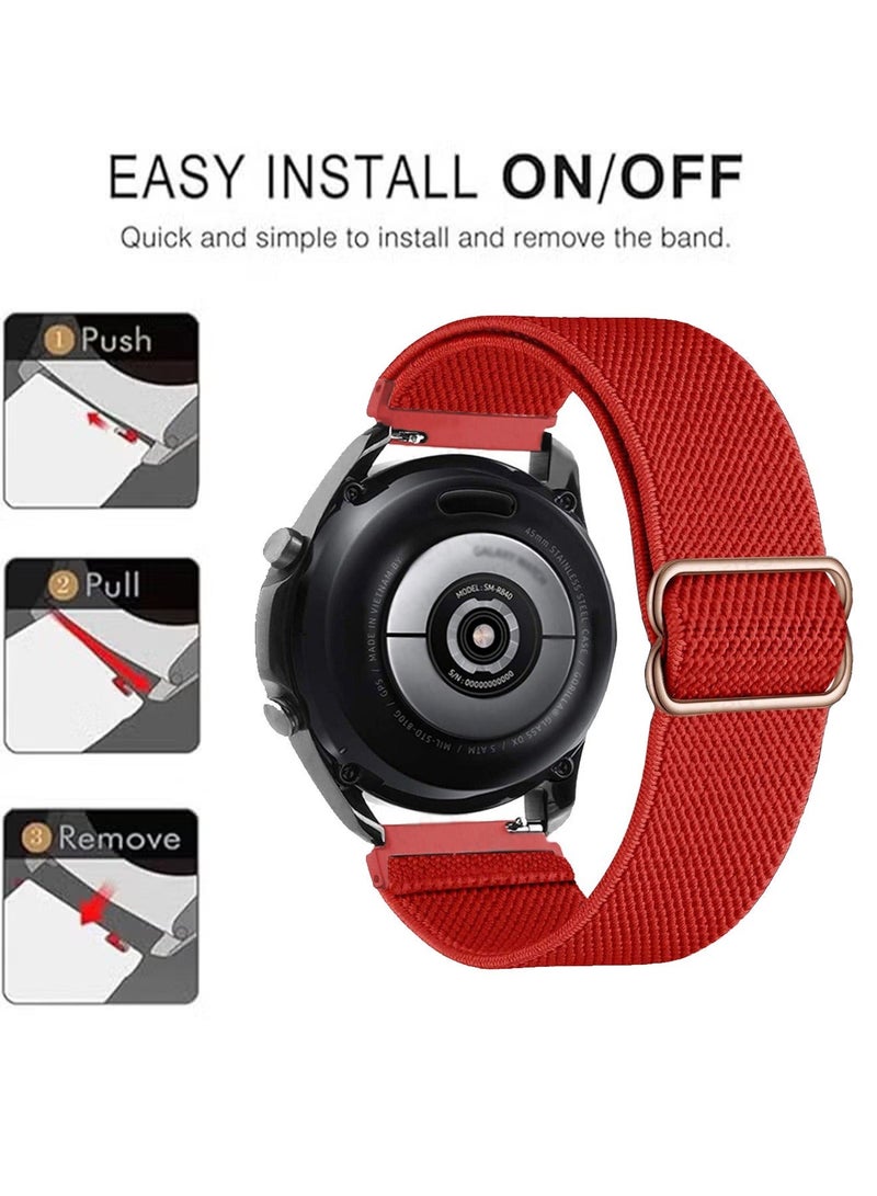 X-level 2 Pack 22mm Watch Band Compatible With Huawei Watch GT4 46mm, Huawei Watch 4 46mm,Samsung Galaxy Watch 3 45mm,Samsung Gear S3 Women Men Adjustable Solo Loop Elastic Wristbands Strap - Image 4