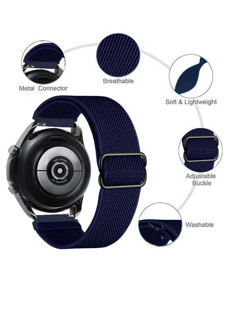 X-level 2 Pack 22mm Watch Band Compatible With Huawei Watch GT4 46mm, Huawei Watch 4 46mm,Samsung Galaxy Watch 3 45mm,Samsung Gear S3 Women Men Adjustable Solo Loop Elastic Wristbands Strap - Image 3