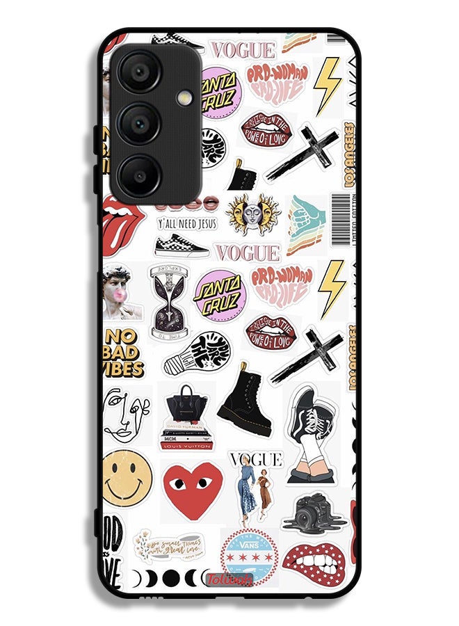 Tolwak Samsung Galaxy A15 4G Protective Case Cover No Bad Vibes Stickers - Image 1