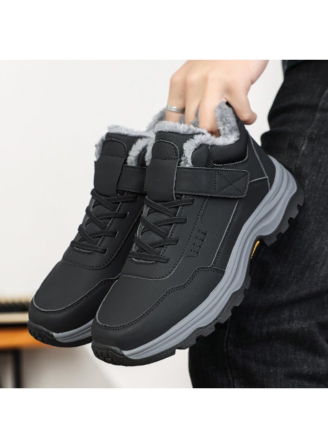 German Camel Dynamic Elderly Snow Boots Winter Warm Fleece-lined Thickeneded Dad Outdoor Walking Sneakers