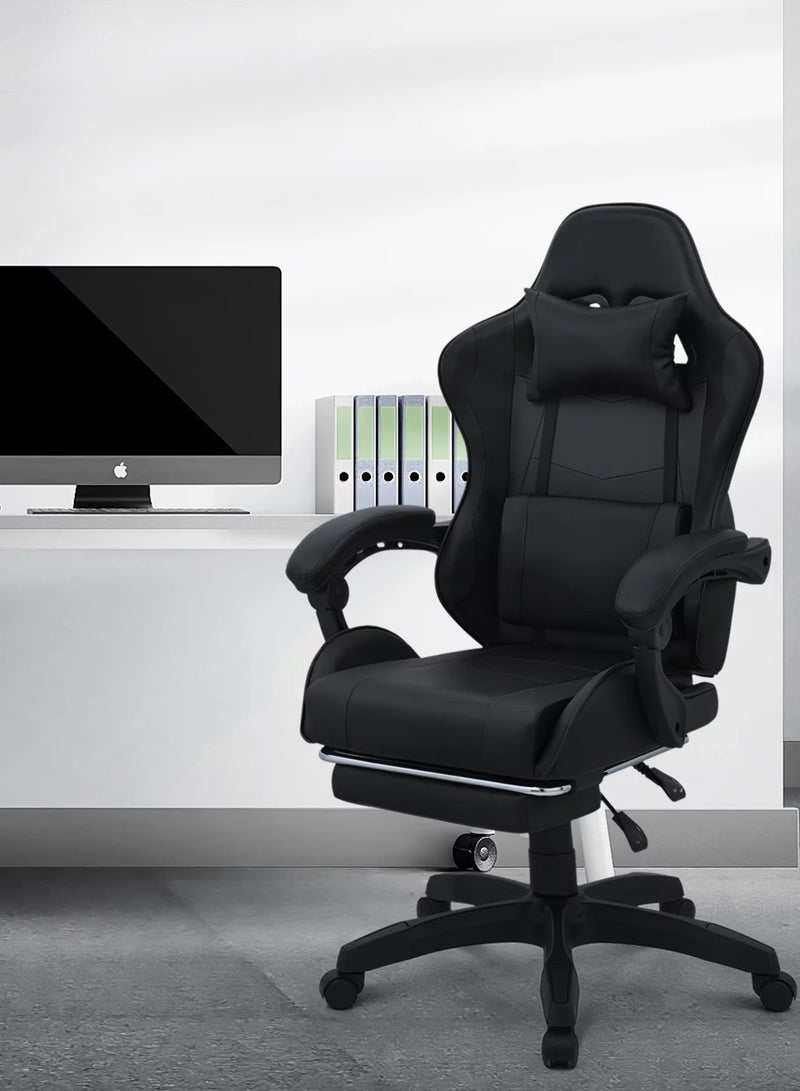 Roman Gifts Luxury Gaming Throne: Height Adaptable Racing Chair with 360 Degree Swivel and Premium Tilt Mechanism for Home Office. Premium Ergonomic Racing Gaming Chair with Adjustable Seat Footrest and Headrest - Image 4