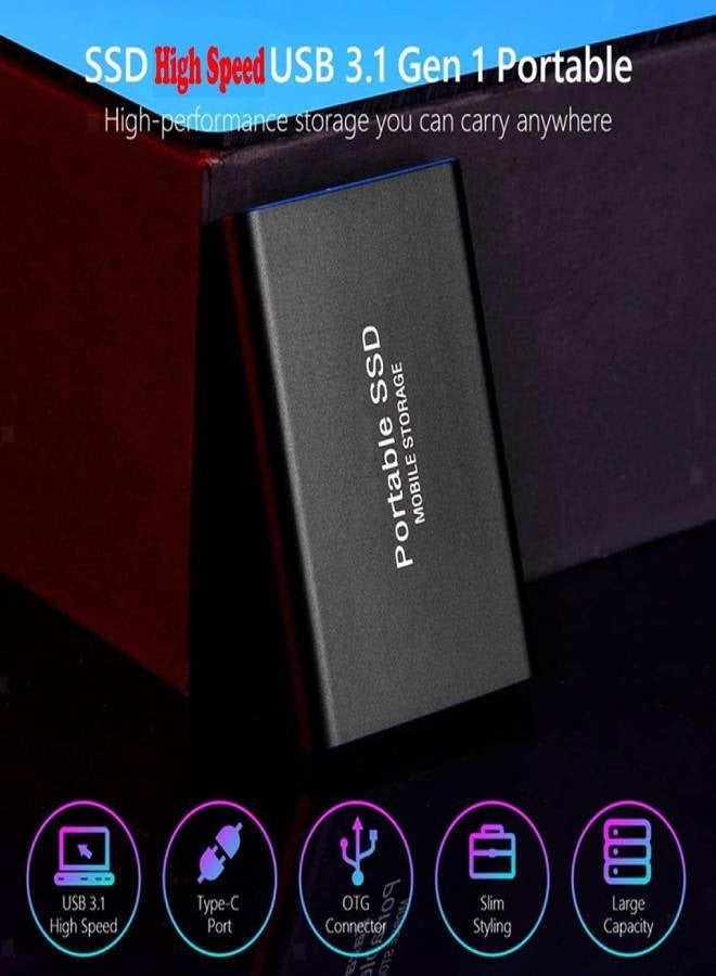 Portable Ssd Mobile Solid State Drive External Hard Drive Usb3.1 Type C, Mini 4TB Expansion Hard Drive Suitable for Desktop, ​Notebook, Mac, Ps4, Etc
