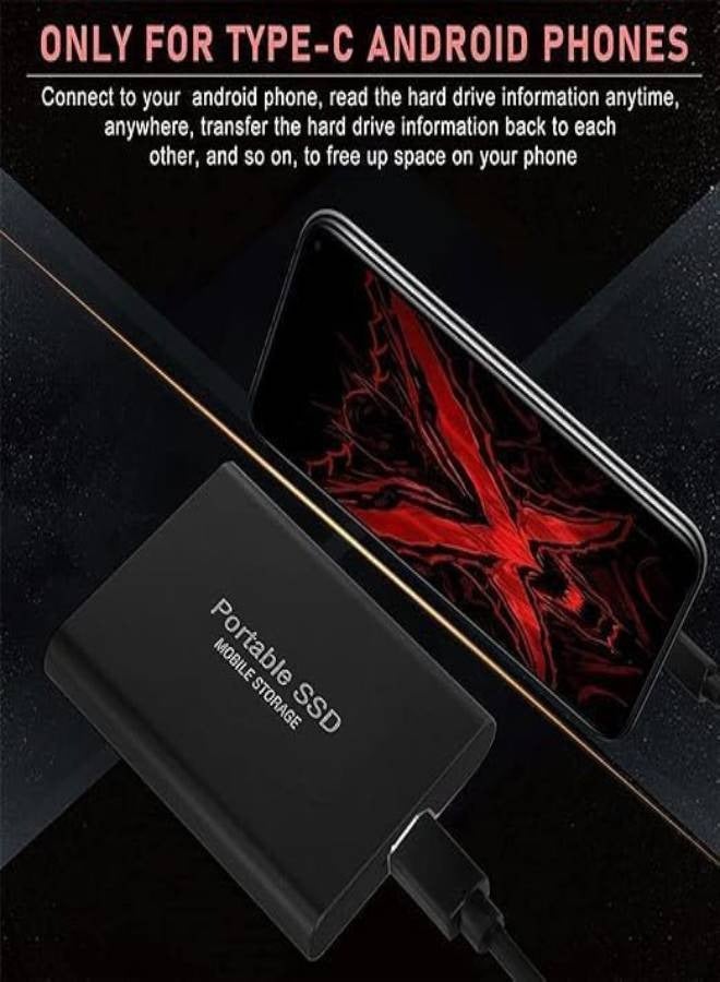 Portable Ssd Mobile Solid State Drive External Hard Drive Usb3.1 Type C, Mini 4TB Expansion Hard Drive Suitable for Desktop, ​Notebook, Mac, Ps4, Etc