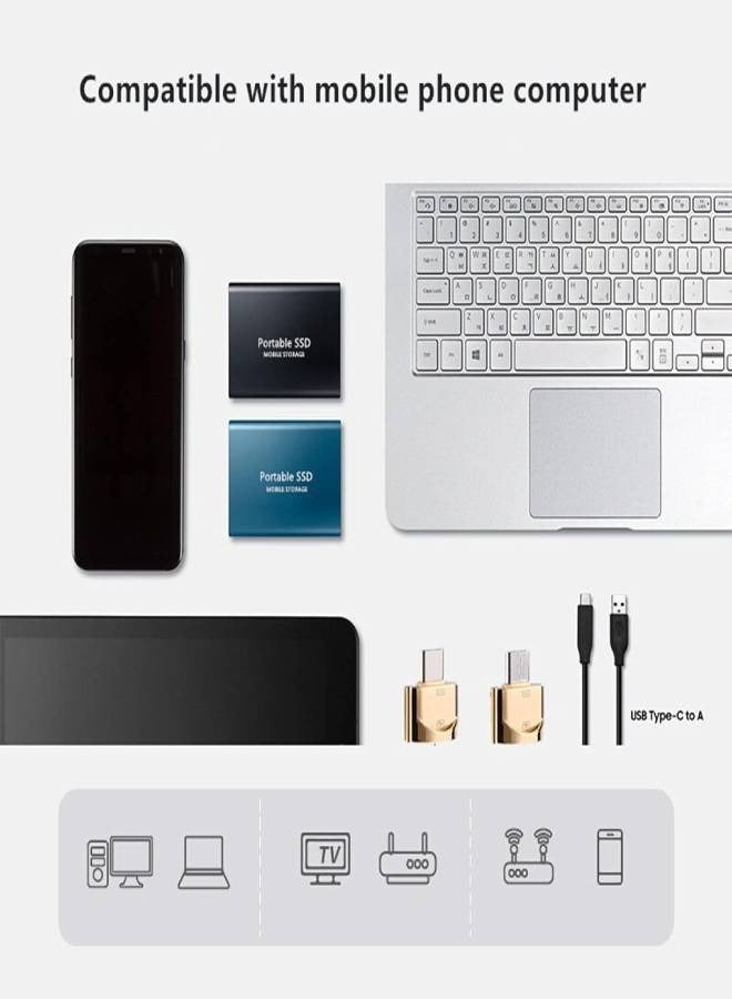 Portable Ssd Mobile Solid State Drive External Hard Drive Usb3.1 Type C, Mini 4TB Expansion Hard Drive Suitable for Desktop, ​Notebook, Mac, Ps4, Etc