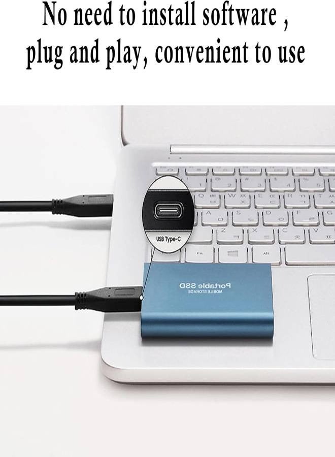 Portable Ssd Mobile Solid State Drive External Hard Drive Usb3.1 Type C, Mini 4TB Expansion Hard Drive Suitable for Desktop, ​Notebook, Mac, Ps4, Etc