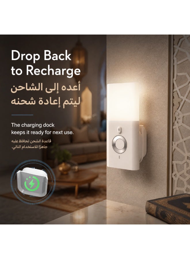 TDZDDYS UK Plug Motion Sensor Night Light with Detachable Emergency Flashlight, Rechargeable Plug-in Wall Lamp, 3-in-1 Motion Sensor Night Light for Safer Night Movement, 120° Auto Sensor, 3m Detection, White Light for Bedroom, Hallway, Bathroom - Image 5