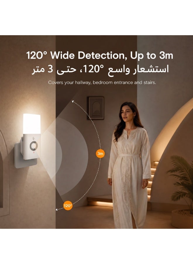 TDZDDYS UK Plug Motion Sensor Night Light with Detachable Emergency Flashlight, Rechargeable Plug-in Wall Lamp, 3-in-1 Motion Sensor Night Light for Safer Night Movement, 120° Auto Sensor, 3m Detection, White Light for Bedroom, Hallway, Bathroom - Image 4