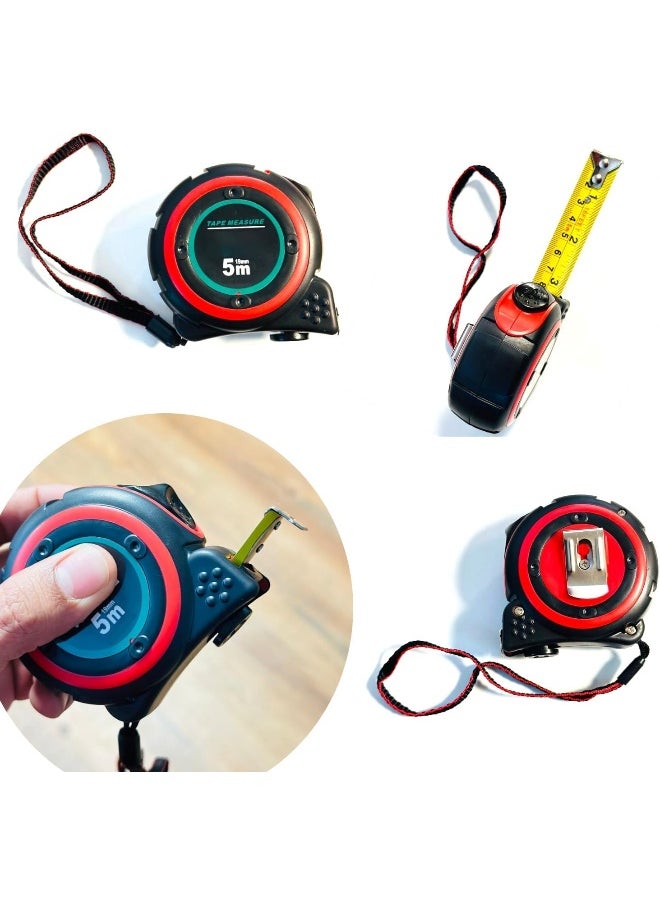 Biella Biella Self-Locking Measuring Tape - Durable Steel Tape Measure with Auto Lock, Imperial/Metric for Accurate Construction, Carpentry & Electrical Work  - Image 5