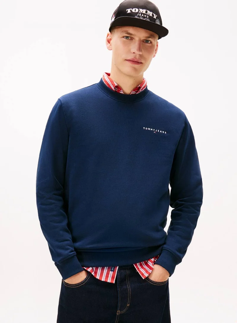 Linear Logo Regular Pullover Sweatshirt