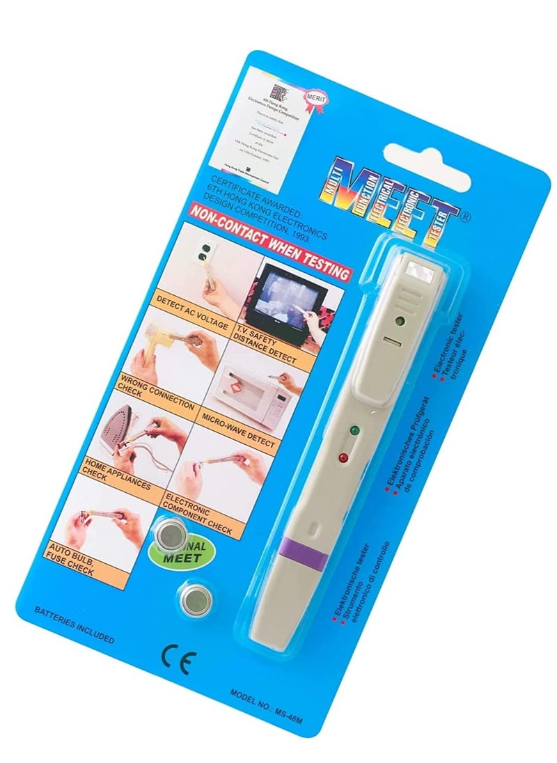 MEET - RACO Meet Multifunction Non Contact Electrical Electronic Sound And Light Feedback Tester With Continuity Polarity AC DC Voltage And Microwave Leakage - Image 1