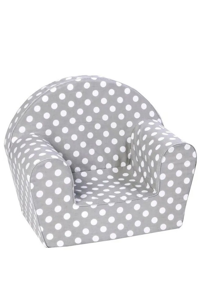 Arm Chair - Grey Polka Dots