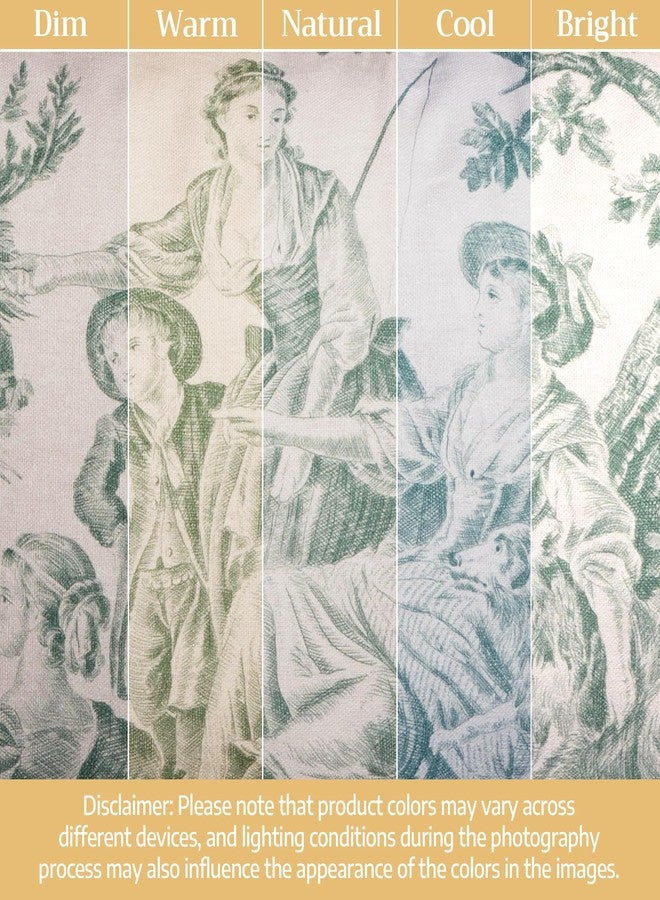Maison d' Hermine Curtains for living room 100% Cotton 124 inch length One Panel Light Filtering Toile Curtains for Bedroom Windows with rod and loop Pockets (The Miller Antique Green, 50"W x 124"L) - Image 5