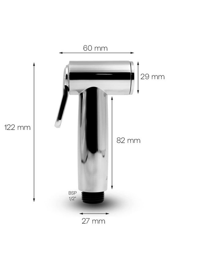 ALTON SHR20130 ABS Health Faucet with SS-304 Grade 1.25 Meter Flexible Hose Pipe and Wall Hook, Chrome Finish (Jet Spray for Toilet) - pzsku/ZDCD0D994879E46D6684CZ/45/_/1740982581/b928608a-90e7-4c8d-aa94-19f23d547b19