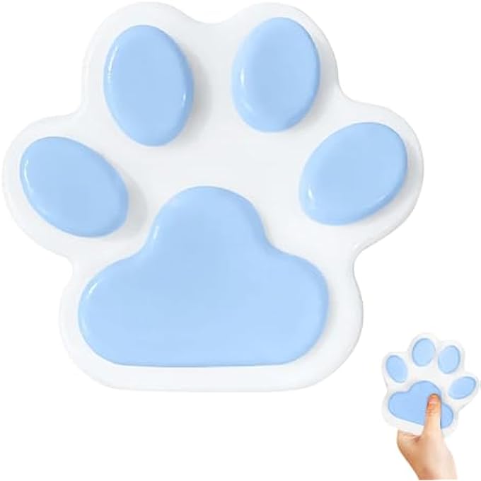 Lonimia Handmade Big Taba Squishy 5.5 Inch Cat Paw Silicone Squeeze Toys Gifts for Stress Relief for Child Adults,Perfect Desk Toys - Image 1