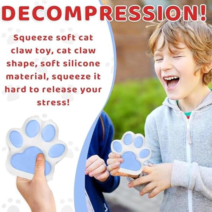 Lonimia Handmade Big Taba Squishy 5.5 Inch Cat Paw Silicone Squeeze Toys Gifts for Stress Relief for Child Adults,Perfect Desk Toys - Image 5