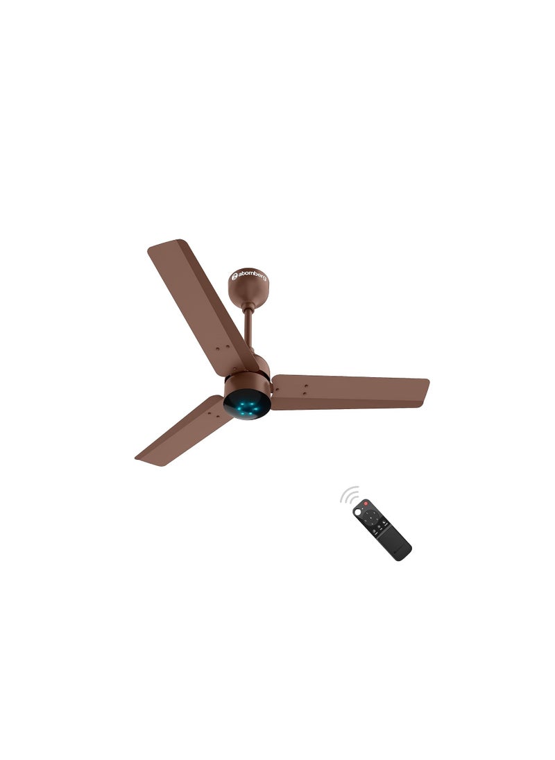 Generic - atomberg Renesa 900mm BLDC Ceiling Fan with Remote Control | BEE 5 star Rated Energy Efficient Ceiling Fan | High Air Delivery with LED Indicators | 2+1 Year Warranty (Matte Brown) - Image 1