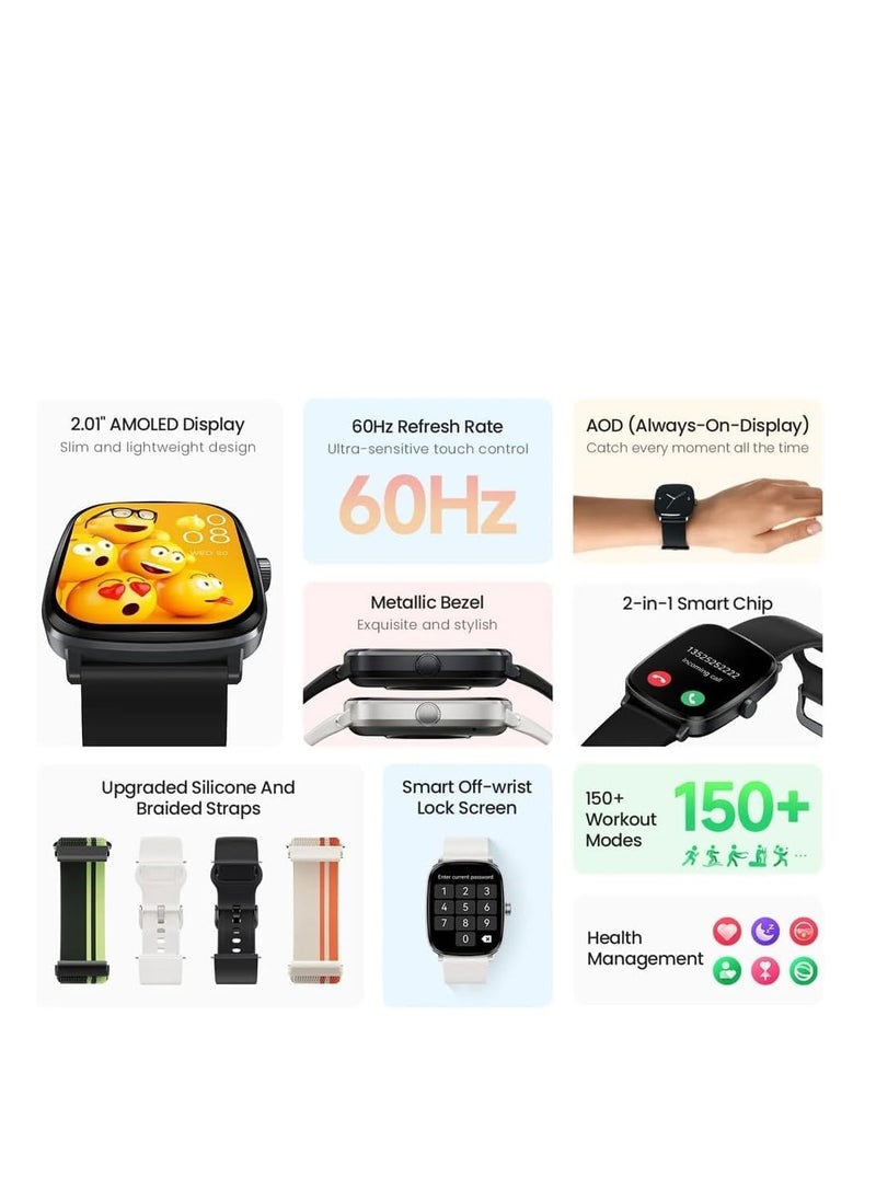 Generic - Haylou RS5 Smartwatch 2.01 AMOLED Display Bluetooth Calling Sports Health Long Battery Life - Image 1