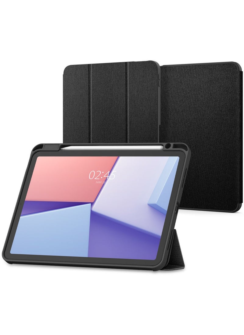 Spigen Urban Fit iPad AIR 11 inch Case Cover (2024) M2, iPad Air 10.9 inch 5th / 4th generation case (2022/2020) with Pencil Holder - Black  - Image 1