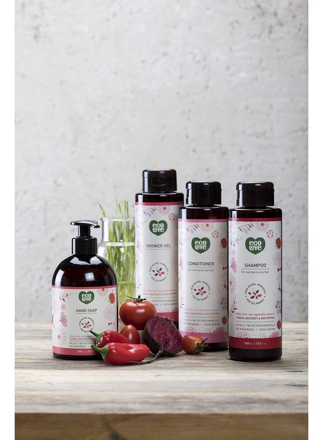 ecoLove Natural Liquid Hand Soap Organic Tomato And Beetroot No Sls Or Parabens Vegan And Crueltyfree Hand Soap 17.6 Oz - Image 4