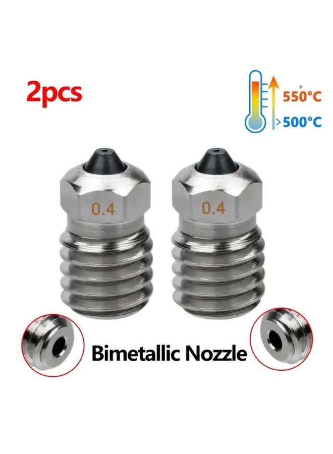 بامبو لاب V2 طقم ترقية الهوت إند 2 قطعة 0.4 مم فوهة ثنائية المعدن مجمعة بالكامل - Image 1