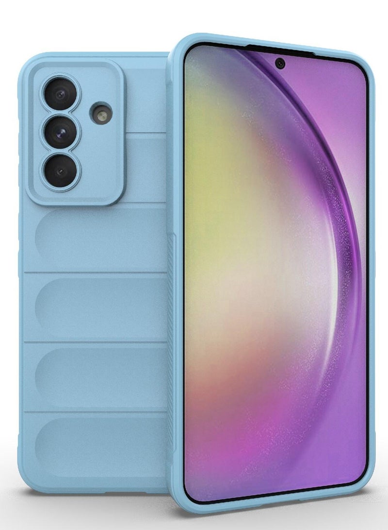 Phone case cover Magic Shield TPU + Silicone Shockproof Phone Case For   Samsung Galaxy A56 /Samsung Galaxy A36 (Light Blue ) - Image 1