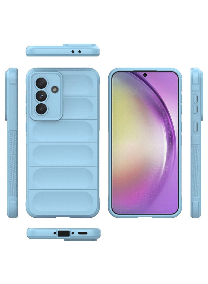 Phone case cover Magic Shield TPU + Silicone Shockproof Phone Case For   Samsung Galaxy A56 /Samsung Galaxy A36 (Light Blue ) - Image 3