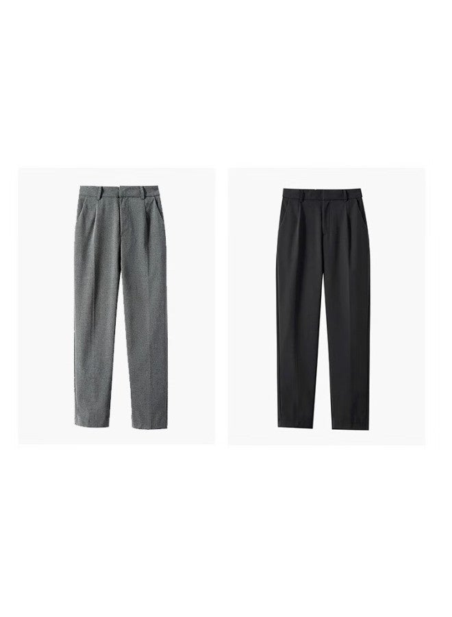 Lady Bird Miss Bird Women's Blue Suit Pants Spring And Summer Professional Formal Interview Straight Pants Small Size ette Trousers - Image 4