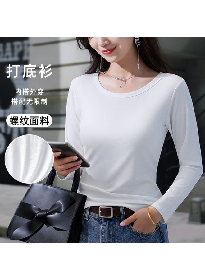Goso Round Neck Knitted Sweater Women Spring/Autumn Top 2025 New High-End Feel Inner Wear Base Layer Can Be Worn Outside Sweater - Image 2