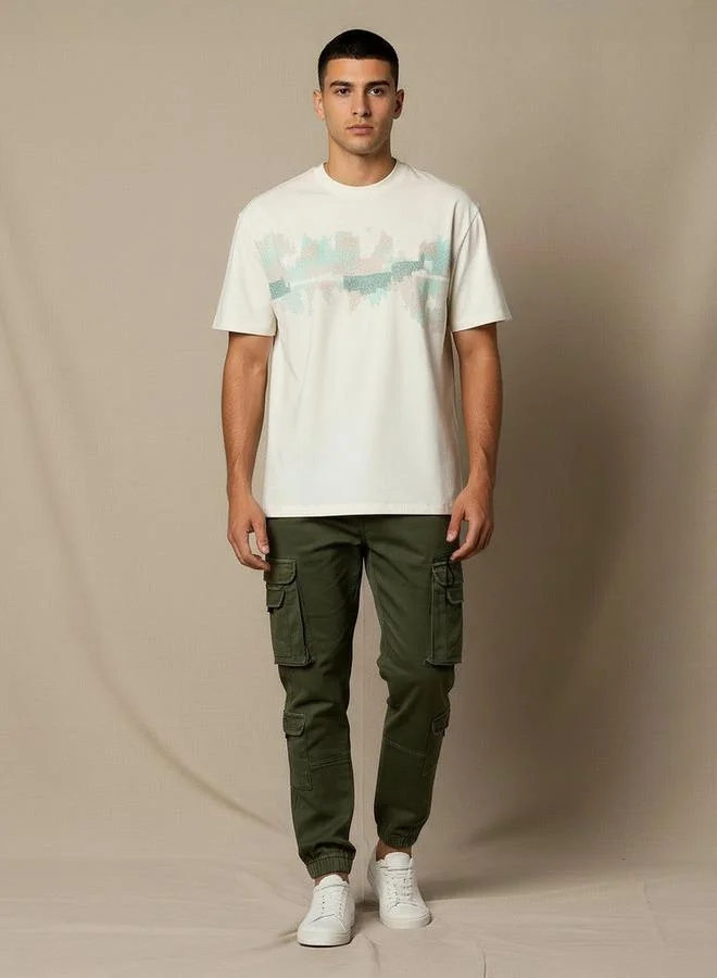Lee Cooper Lee Cooper Men Regular Fit Crew Neck Short Sleeve Embroidered T shirt