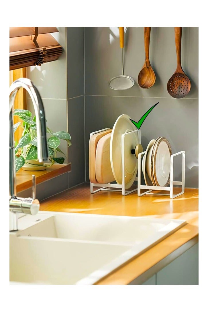 Chase Up 1Pc Plate Holder Bowl & Plate Organizer Dish Rack After Wash Dish Drying Stand Dish Drainer for Cabinet Organiser Countertop Kitchen Organizer - Image 2