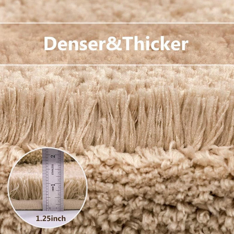 HOMETIC Microfiber Bath Mat Set NonSlip Super Absorbent and QuickDry Rugs for Bathroom and Kitchen Floors AntiSkid QuickDry Rugs for Bathroom Kitchen and Entryways Beige60LX40W - Image 2