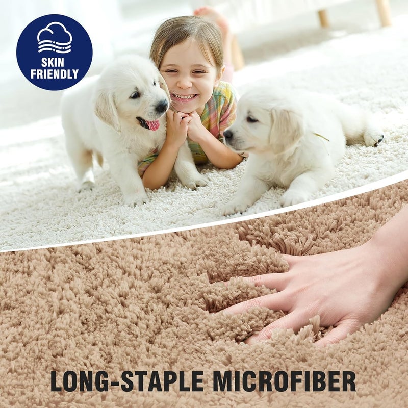HOMETIC Microfiber Bath Mat Set NonSlip Super Absorbent and QuickDry Rugs for Bathroom and Kitchen Floors AntiSkid QuickDry Rugs for Bathroom Kitchen and Entryways Beige60LX40W - Image 3