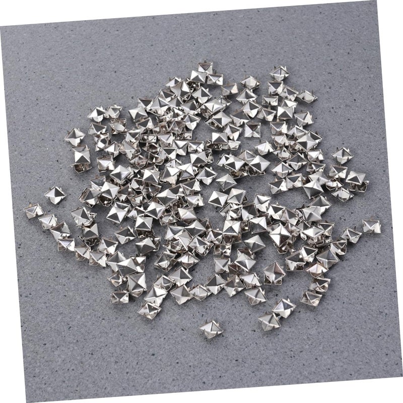 200 Pcs 10mm Silver Square Metal Punk Rivets For DIY Clothing Shoes Belts Crafting - Image 5