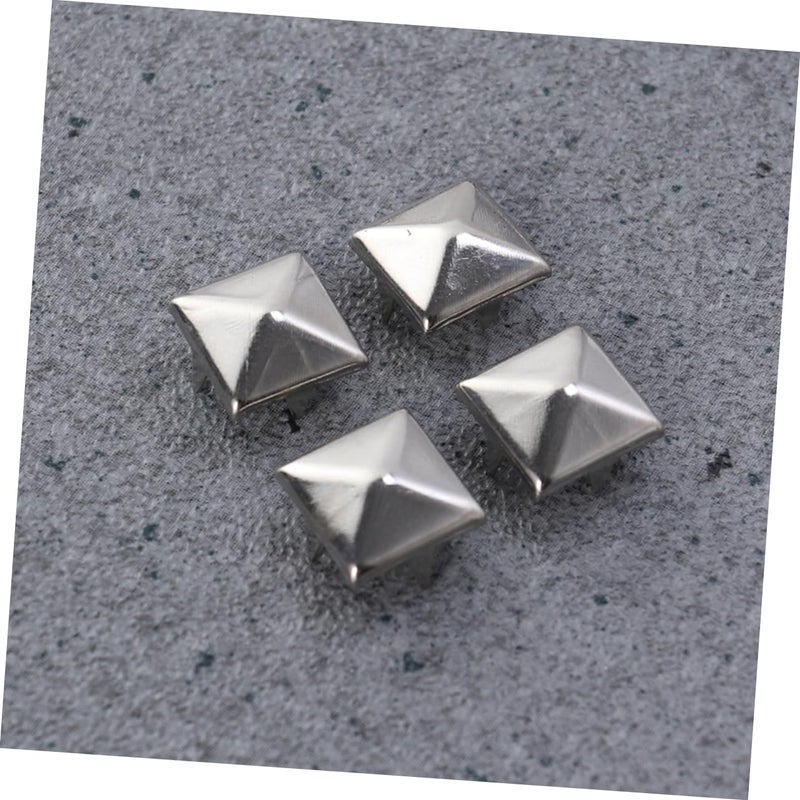 200 Pcs 10mm Silver Square Metal Punk Rivets For DIY Clothing Shoes Belts Crafting - Image 3