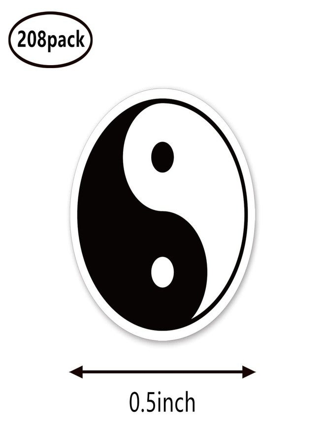 GUVSPTI Yin Yang Symbol Planner Stickers, 0.5in Monthly Scrapbooking Arts Kids DIY Crafting 208-Pack - Image 3