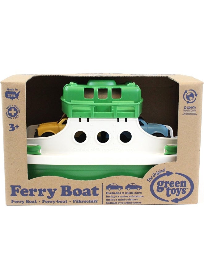 Green Toys Green Toys Ferry Boat Bathtub Toy, 10x6.6x6.3inch, Green/White  - Image 2