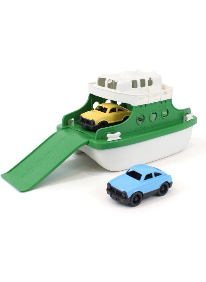 Green Toys Green Toys Ferry Boat Bathtub Toy, 10x6.6x6.3inch, Green/White  - Image 1