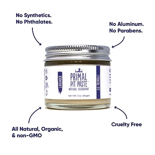Primal Pit Paste Natural AluminumFree Deodorant Lavender 1Pack AllDay Odor Control for Women Men Effective Skin Soothing Formula with Safe Organic Ingredients and Essential Oils - Image 5