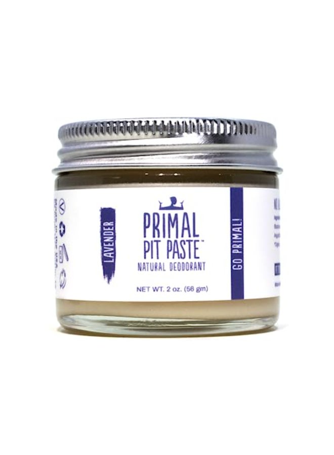 Primal Pit Paste Natural AluminumFree Deodorant Lavender 1Pack AllDay Odor Control for Women Men Effective Skin Soothing Formula with Safe Organic Ingredients and Essential Oils - Image 1