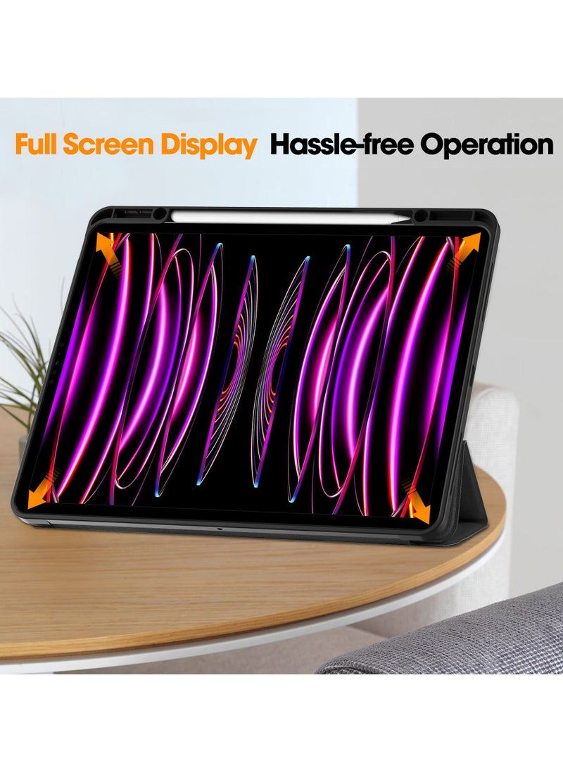 general Compatible with iPad pro 13 2024 Tablet Case iPad air 13 Inch Leather Case TPU Tri-Fold Pen Tray Case - Image 4