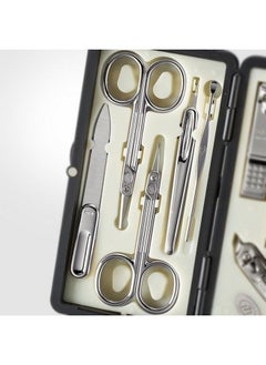Three Seven (777) Korean Nail Clipper! World No. 1. Three Seven (777) Premium Quality Gift Travel Manicure Grooming Kit Nail Clipper Set (10 Pcs 2100) Made In Korea Since 1975 (Silver)  - Image 5