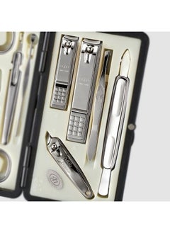 Three Seven (777) Korean Nail Clipper! World No. 1. Three Seven (777) Premium Quality Gift Travel Manicure Grooming Kit Nail Clipper Set (10 Pcs 2100) Made In Korea Since 1975 (Silver)  - Image 4